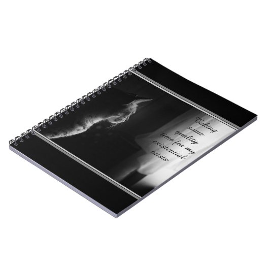 Existentiële crisis Funny Cat Notitieboek (Linkerzijde)