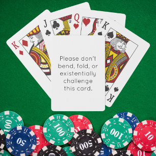 Existentiële Humor met grappig citaat Pokerkaarten