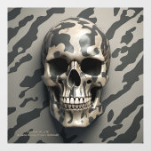 EXISTENTIËLE LITE Memento Mori Camo Skull Raamsticker (Vel)