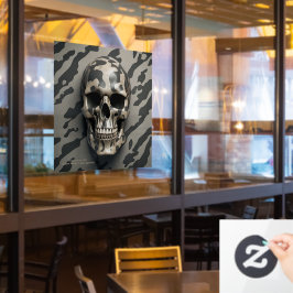 EXISTENTIËLE LITE Memento Mori Camo Skull Raamsticker