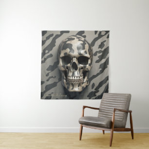 EXISTENTIËLE LITE Memento Mori Camo Skull Wandkleed