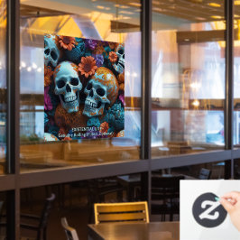 EXISTENTIËLE LITE Memento Mori Lovers Skulls Raamsticker