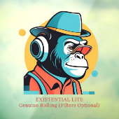 EXISTENTIËLE LITE Toon Chimp Transparant Raamsticker (Vel 3)