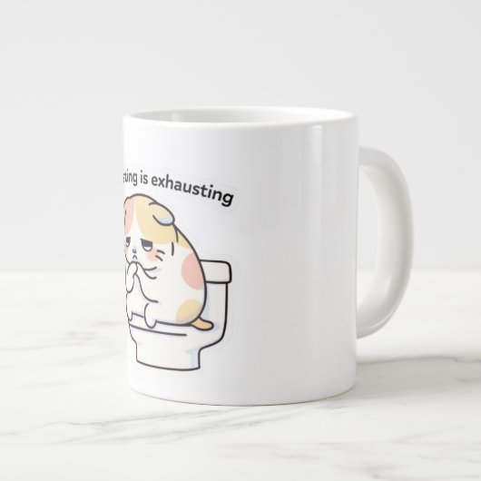 Existing Is Exhausting Funny Coffee Mug (Devant droit)