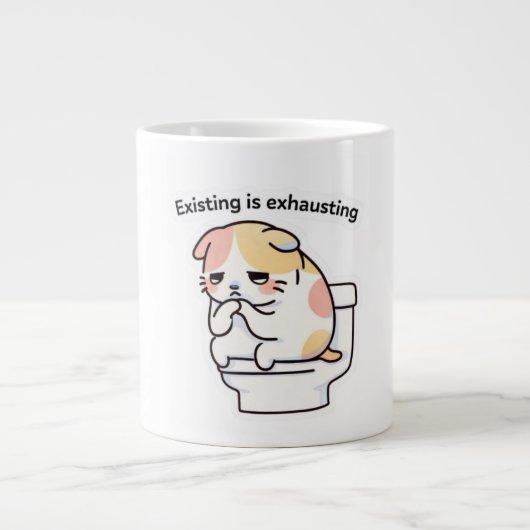 Existing Is Exhausting Funny Coffee Mug (Devant)