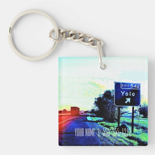 Exit 542 Yolo Sleutelhanger (voorkant)