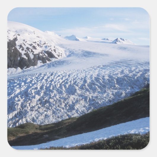 Exit Glacier in Kenai Fjords National Park Vierkante Sticker (Voorkant)