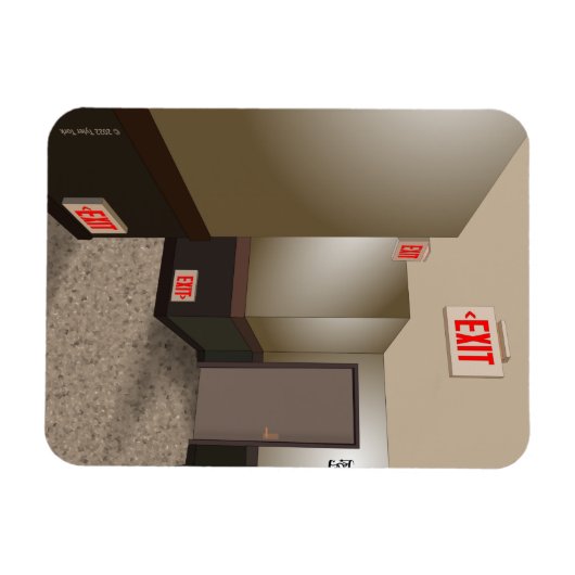 "Exit"-magneet Magneet (Horizontaal)