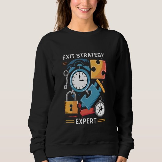 Exit Strategie Expert Exit Spel Escape Room Trui (Voorkant)