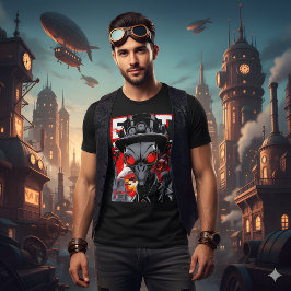 Exit System | Retro Steampunk Alien Tee T-shirt