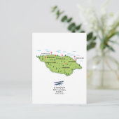 Exmoer National Park-kaart Briefkaart (Staand voorkant)