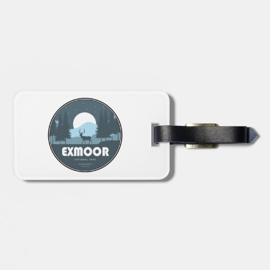 Exmoor Nationaal Park Herten Bagagelabel (Achterkant horizontaal)