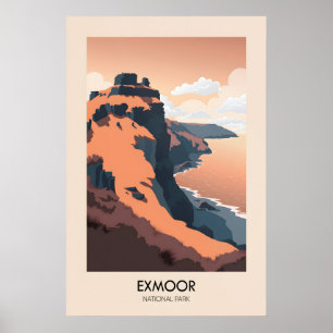 Exmoor Nationaal Park Moderne Reisposter Poster