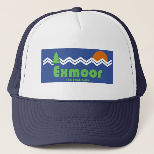 Exmoor Nationaal Park Retro Trucker Pet (Voorkant)