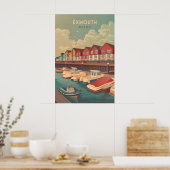 Exmouth Devon Travel Poster (Cuisine)