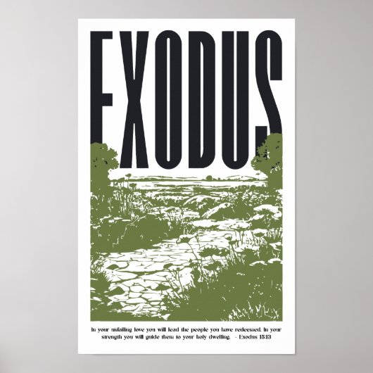 Exode 15:13 Affiche Amour Inébranlable (Devant)