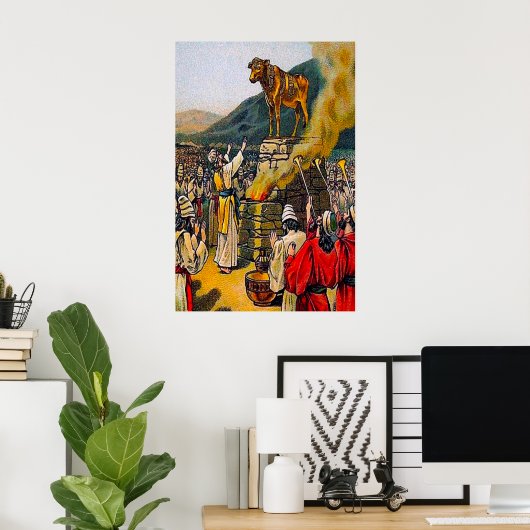 Exode 32 Le péché d'Idol affiche du culte (Bureau à domicile)