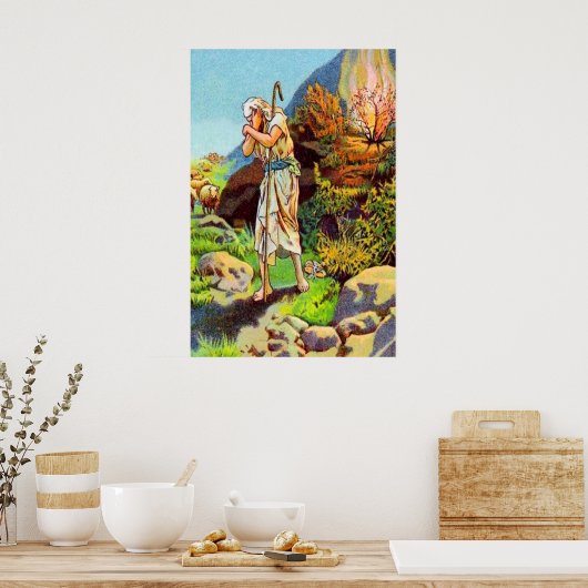Exode 3 Dieu parle d'une affiche de Burning Bush (Cuisine)