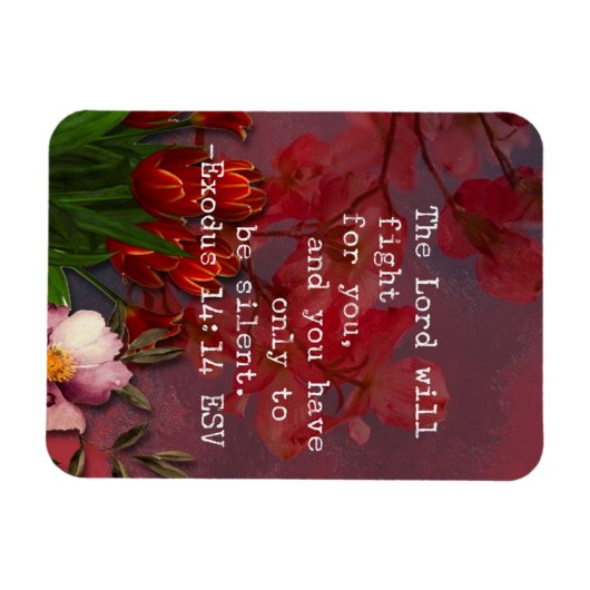 Exodus 14:14 Bijbelvers Magneet (Horizontaal)