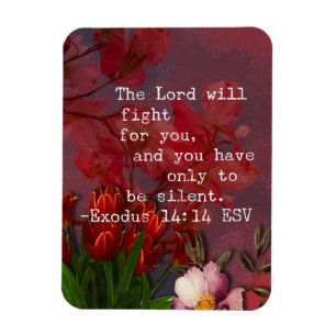 Exodus 14:14 Bijbelvers Magneet