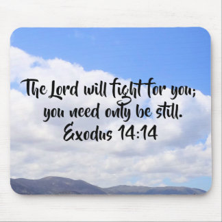 Exodus 14:14 Bijbelvers over wolken Muismat