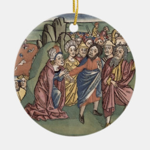 Exodus 14 Mozes en de Israëlieten die de Re overs Keramisch Ornament