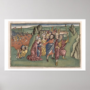 Exodus 14 Mozes en de Israëlieten die de Re overst Poster