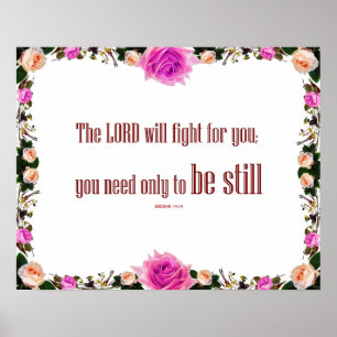 Exodus 14 Wall Décor Poster "The LORD will Fight"