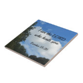 Exodus 15:26 Ik ben de Heer die je geneest. Tegeltje (Zijkant)