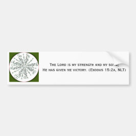 Exodus 15:2 Mandala Bumpersticker
