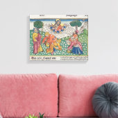 Exodus 16 13-22 God verstrekt kwartels en manna aa Canvas Afdruk (Insitu (Woonkamer))