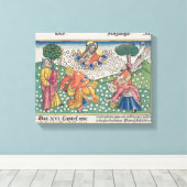 Exodus 16 13-22 God verstrekt kwartels en manna aa Canvas Afdruk (Insitu (Houten vloer))