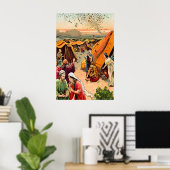 Exodus 16 God stuurt het poster van Quail en Manna (Thuiskantoor)