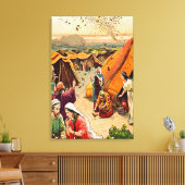 Exodus 16 God stuurt kwartel en manna canvas Afdruk (Insitu (Woonkamer))