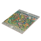 Exodus 17 8-15 Aaron en Hur support Moses' handen Tegeltje (Zijkant)