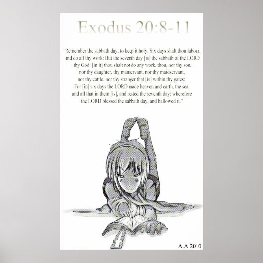 Exodus 20: 8-11 poster (Voorkant)