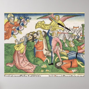 Exodus 32 15-23 Mozes die de steentabletten breken Poster