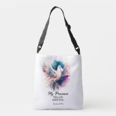 Exodus 33:14 Mijn tegenwoordigheid zal met u meega Crossbody Tas (Achterkant)