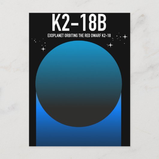 exoplaneet K2-18b Feestdagenkaart (Voorkant)
