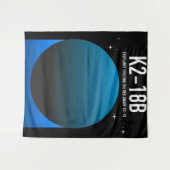 exoplaneet K2-18b Wandkleed (Voorkant (horizontaal))