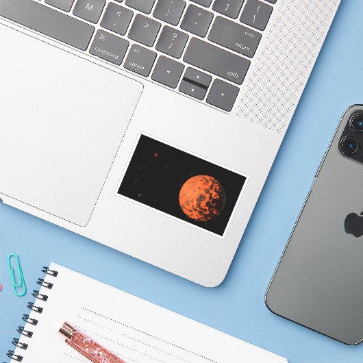 Exoplaneet UCF-1.01 draait om een ster genaamd GJ  Sticker (Laptop met iPhone)