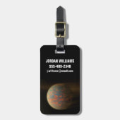 Exoplanet 55 Cancri E en het gesmolten oppervlak Bagagelabel (Voorkant verticaal)