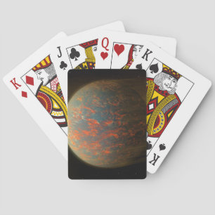 Exoplanet 55 Cancri E en het gesmolten oppervlak Pokerkaarten
