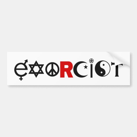 Exorcistische Bumpersticker (Voorkant)