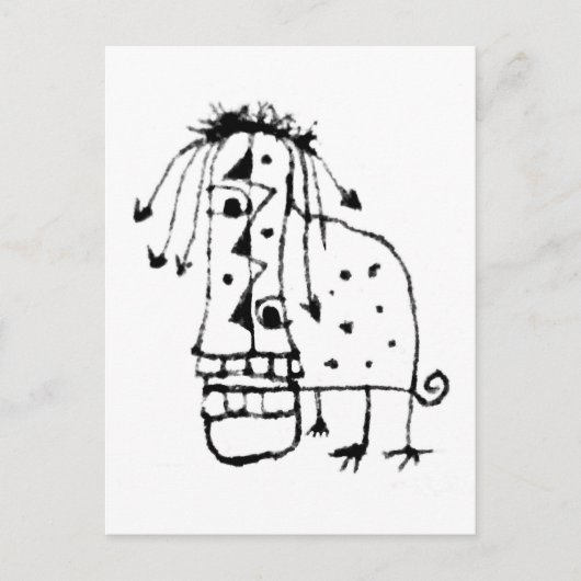 Exotic Animal Monster Briefkaart (Voorkant)