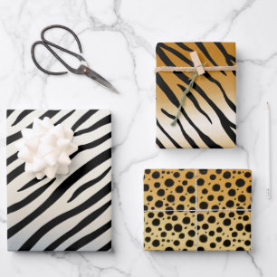 Exotic Animal Print Collectie Zebra Tiger Cheetah Inpakpapier Vel