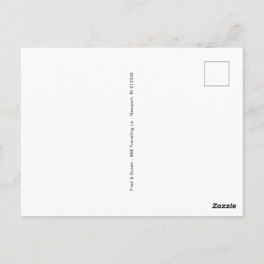 *~* Exotic AP25 Palm Leaf Personalize - Reizen Briefkaart (Achterkant)