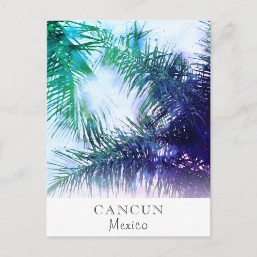 *~* Exotic AP25 Palm Leaf Personalize - Reizen Briefkaart (Voorkant)