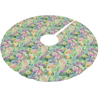 Exotic Blooming Waterverf Cacti Pattern Kerstboom Rok
