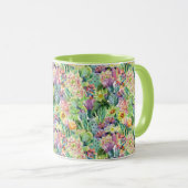 Exotic Blooming Waterverf Cacti Pattern Mok (Voorkant rechts)